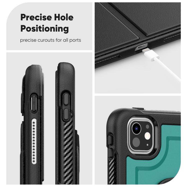 For iPad Pro 11 2025 / 2024 Honeycomb Magnetic Rotation Holder Leather Smart Tablet Case