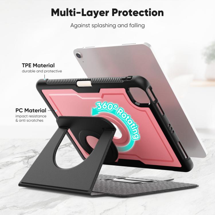 For iPad Air 11 2026 / 2025 / 2024 Honeycomb Magnetic Rotation Holder Leather Smart Tablet Case