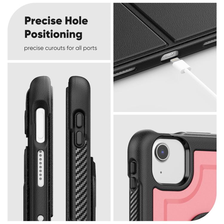 For iPad Air 11 2026 / 2025 / 2024 Honeycomb Magnetic Rotation Holder Leather Smart Tablet Case