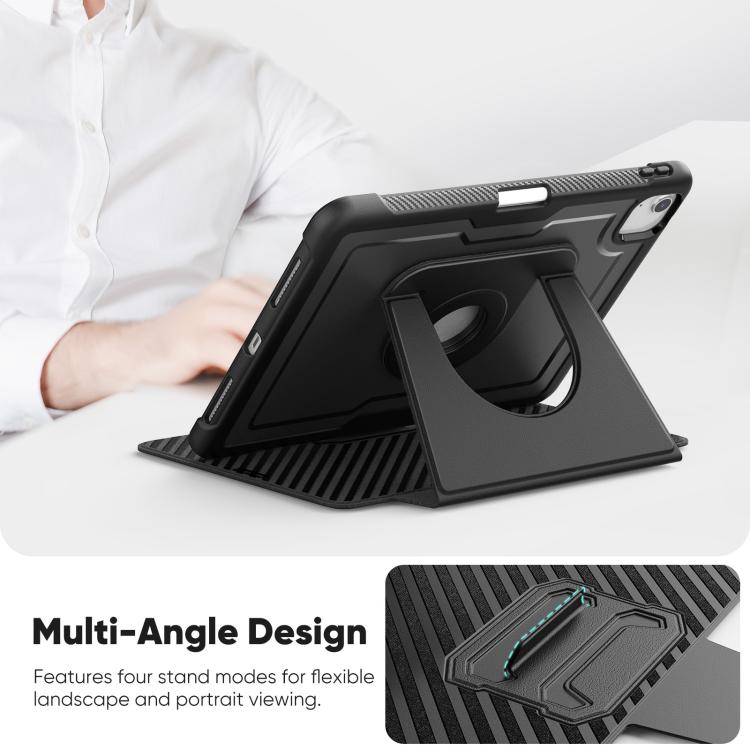 For iPad Air 11 2026 / 2025 / 2024 Honeycomb Magnetic Rotation Holder Leather Smart Tablet Case