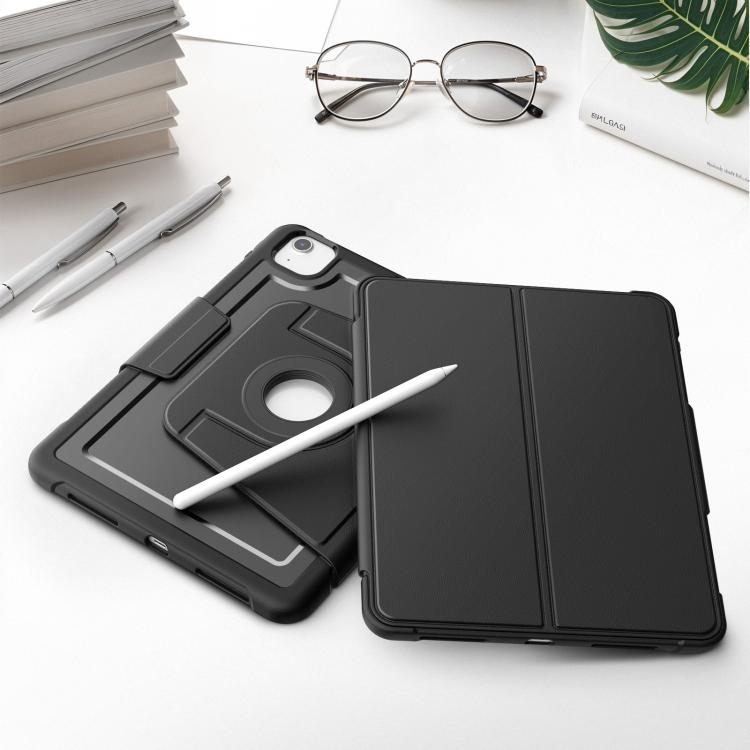 For iPad Air 11 2026 / 2025 / 2024 Honeycomb Magnetic Rotation Holder Leather Smart Tablet Case