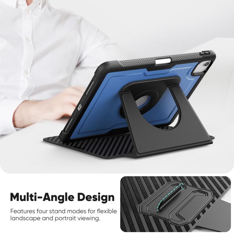 For iPad Air 11 2026 / 2025 / 2024 Honeycomb Magnetic Rotation Holder Leather Smart Tablet Case