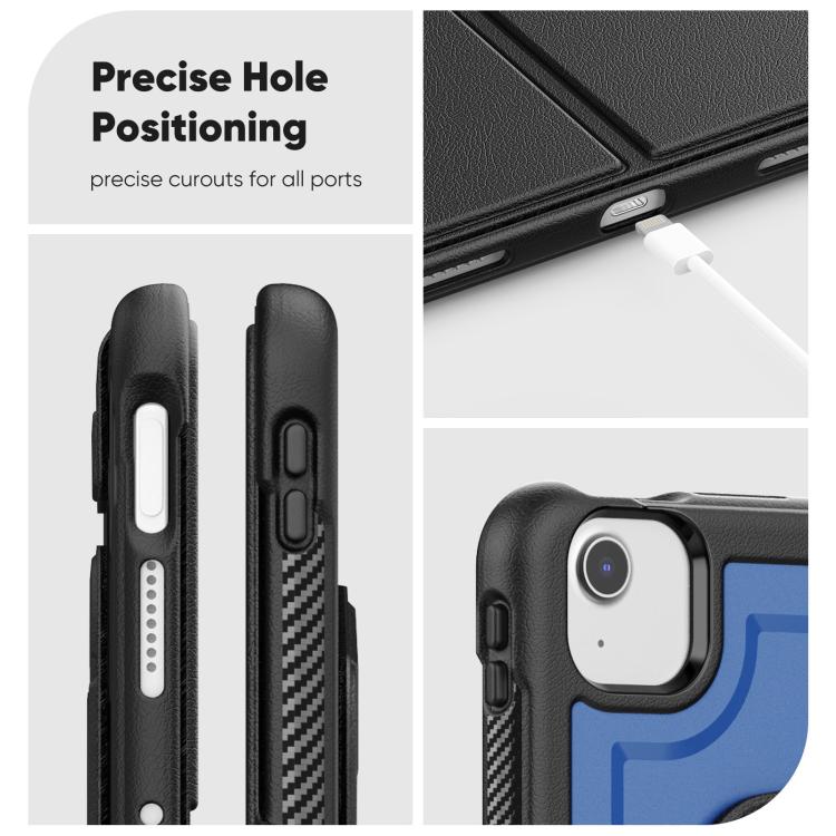 For iPad Air 11 2026 / 2025 / 2024 Honeycomb Magnetic Rotation Holder Leather Smart Tablet Case