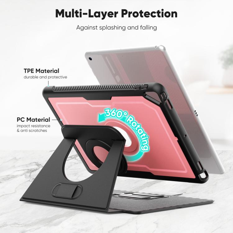 For iPad 10.2 2021 / Air 10.5 Honeycomb Magnetic Rotation Holder Leather Smart Tablet Case