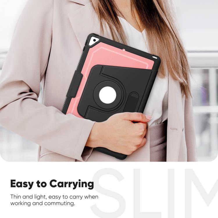 For iPad 10.2 2021 / Air 10.5 Honeycomb Magnetic Rotation Holder Leather Smart Tablet Case