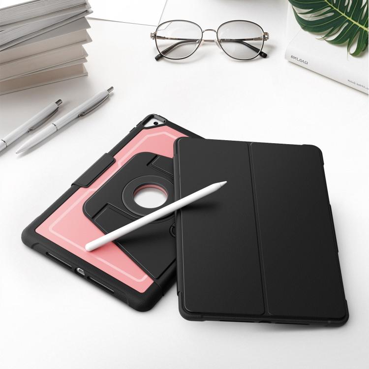 For iPad 10.2 2021 / Air 10.5 Honeycomb Magnetic Rotation Holder Leather Smart Tablet Case