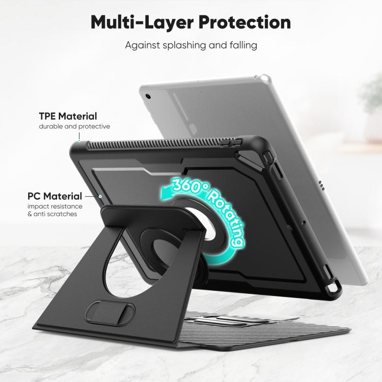 For iPad 10.2 2021 / Air 10.5 Honeycomb Magnetic Rotation Holder Leather Smart Tablet Case