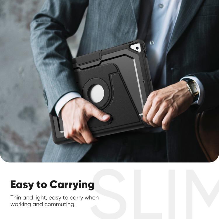 For iPad 10.2 2021 / Air 10.5 Honeycomb Magnetic Rotation Holder Leather Smart Tablet Case