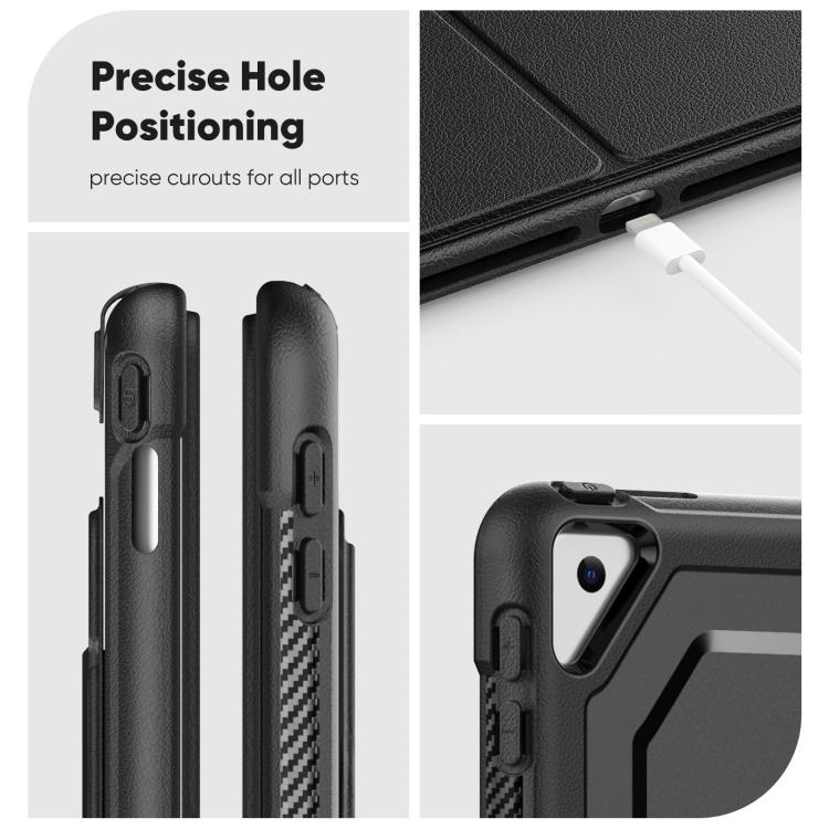 For iPad 10.2 2021 / Air 10.5 Honeycomb Magnetic Rotation Holder Leather Smart Tablet Case
