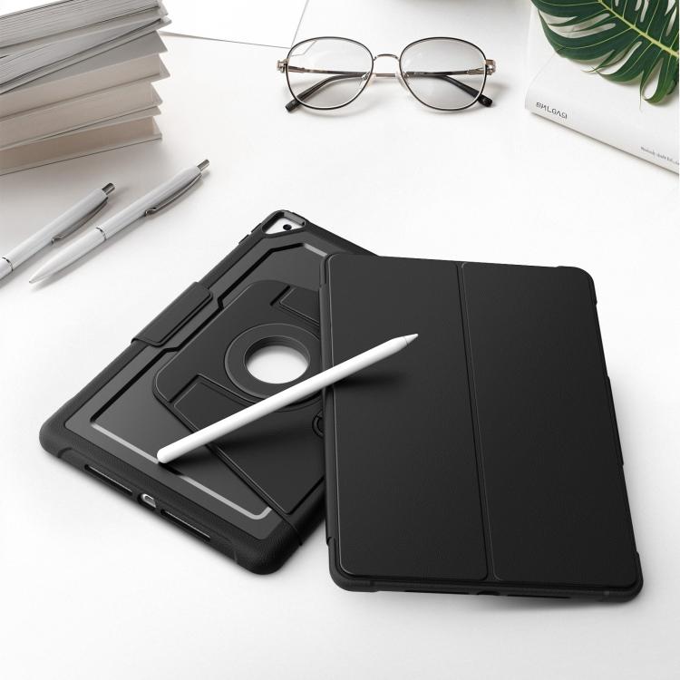 For iPad 10.2 2021 / Air 10.5 Honeycomb Magnetic Rotation Holder Leather Smart Tablet Case