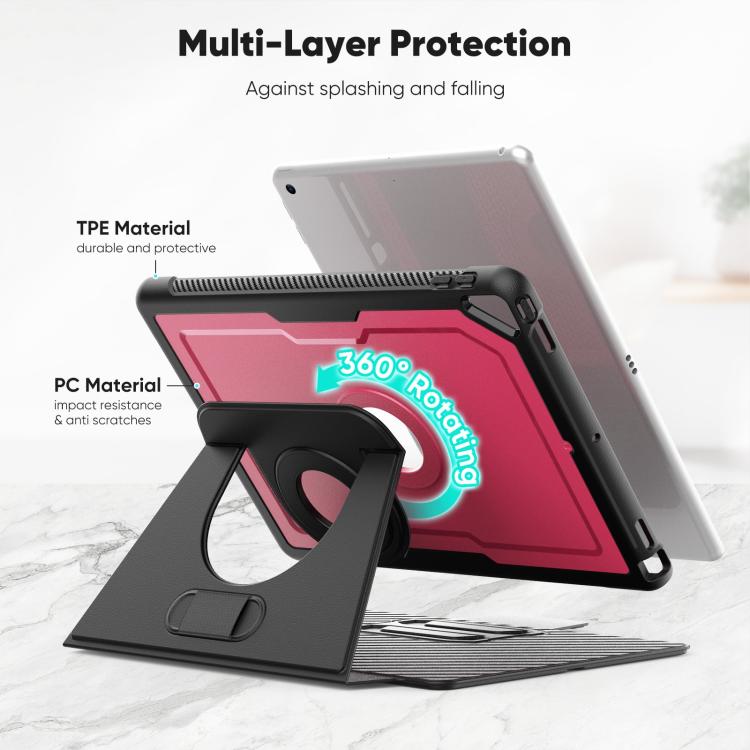 For iPad 10.2 2021 / Air 10.5 Honeycomb Magnetic Rotation Holder Leather Smart Tablet Case
