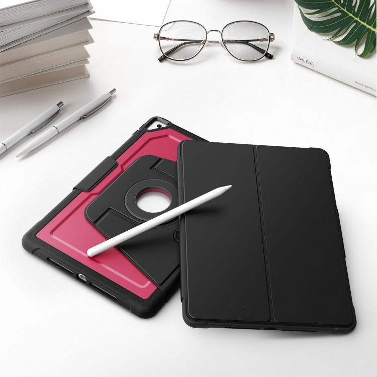 For iPad 10.2 2021 / Air 10.5 Honeycomb Magnetic Rotation Holder Leather Smart Tablet Case