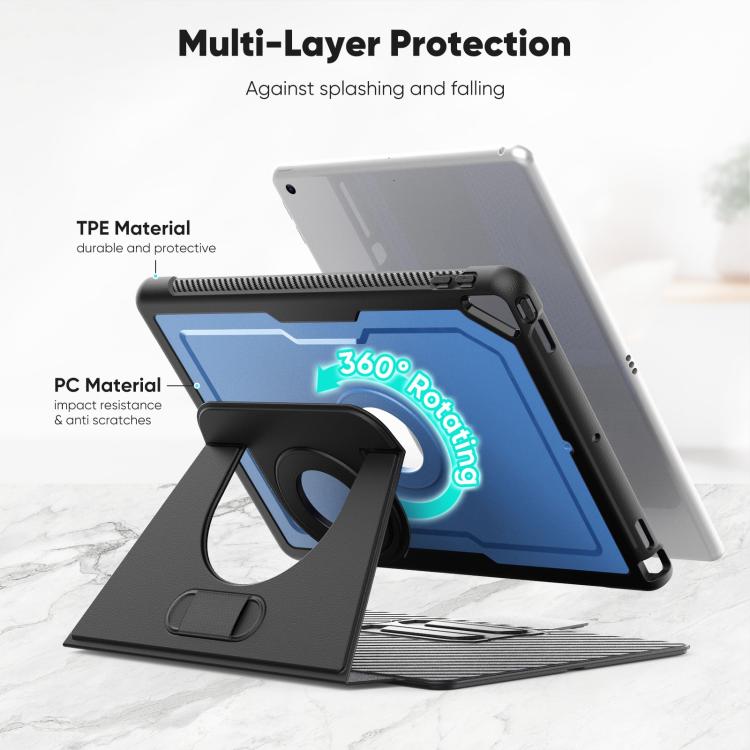 For iPad 10.2 2021 / Air 10.5 Honeycomb Magnetic Rotation Holder Leather Smart Tablet Case