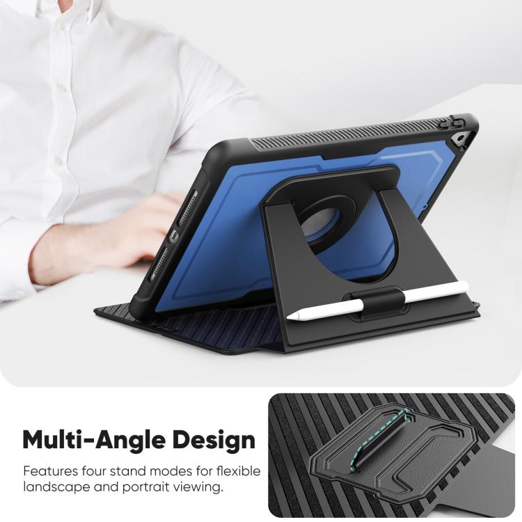 For iPad 10.2 2021 / Air 10.5 Honeycomb Magnetic Rotation Holder Leather Smart Tablet Case