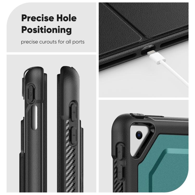 For iPad 10.2 2021 / Air 10.5 Honeycomb Magnetic Rotation Holder Leather Smart Tablet Case