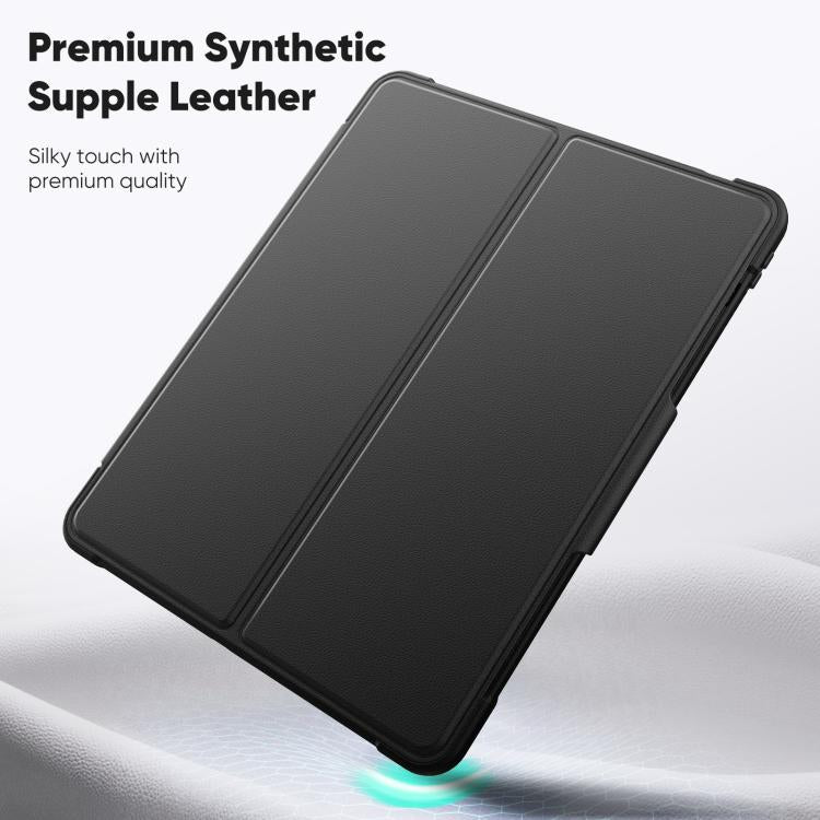 For iPad Air 13 2026 / 2025 / 2024 Honeycomb Magnetic Rotation Holder Leather Smart Tablet Case