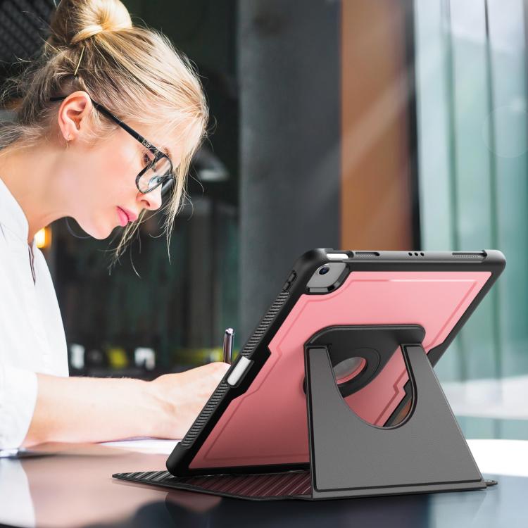 For iPad Air 13 2026 / 2025 / 2024 Honeycomb Magnetic Rotation Holder Leather Smart Tablet Case