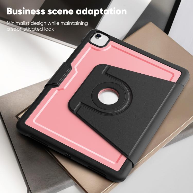 For iPad Air 13 2026 / 2025 / 2024 Honeycomb Magnetic Rotation Holder Leather Smart Tablet Case