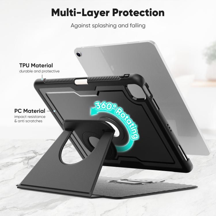 For iPad Air 13 2026 / 2025 / 2024 Honeycomb Magnetic Rotation Holder Leather Smart Tablet Case