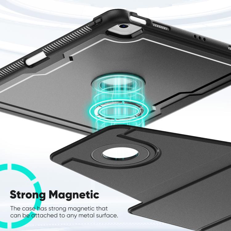 For iPad Air 13 2026 / 2025 / 2024 Honeycomb Magnetic Rotation Holder Leather Smart Tablet Case