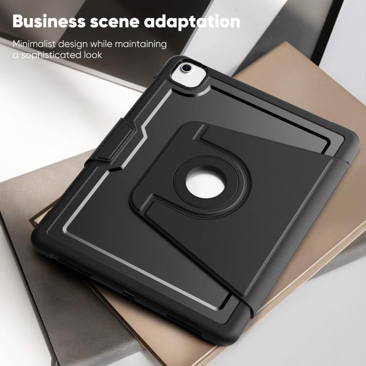 For iPad Air 13 2026 / 2025 / 2024 Honeycomb Magnetic Rotation Holder Leather Smart Tablet Case