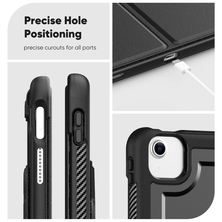 For iPad Air 13 2026 / 2025 / 2024 Honeycomb Magnetic Rotation Holder Leather Smart Tablet Case