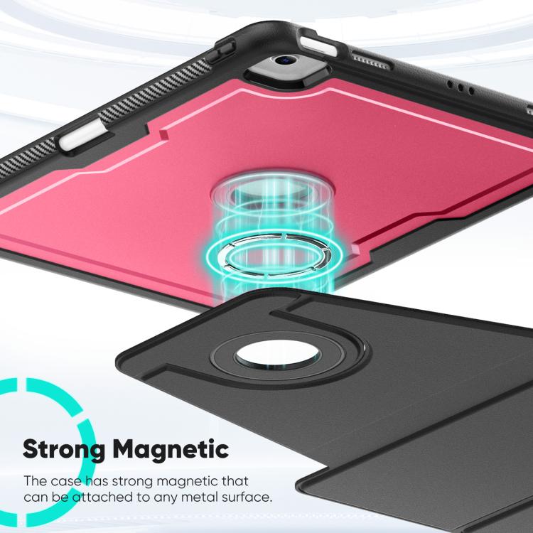 For iPad Air 13 2026 / 2025 / 2024 Honeycomb Magnetic Rotation Holder Leather Smart Tablet Case