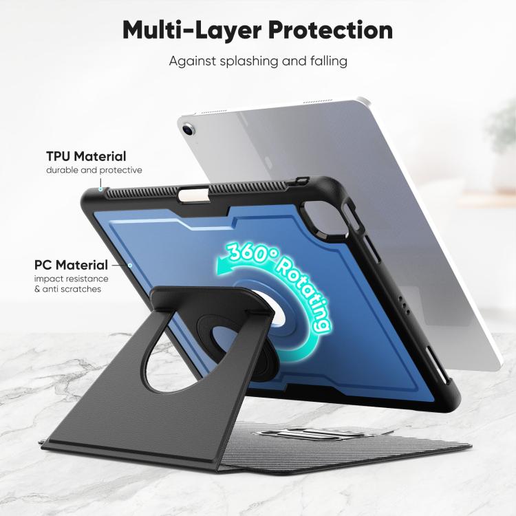 For iPad Air 13 2026 / 2025 / 2024 Honeycomb Magnetic Rotation Holder Leather Smart Tablet Case