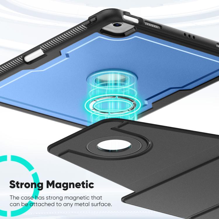 For iPad Air 13 2026 / 2025 / 2024 Honeycomb Magnetic Rotation Holder Leather Smart Tablet Case