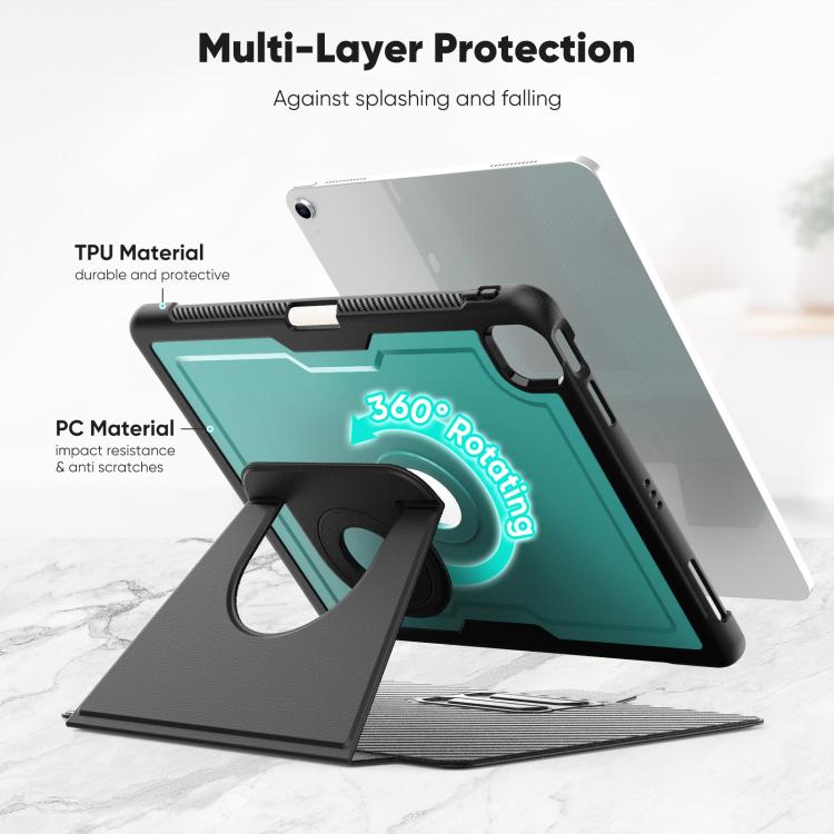 For iPad Air 13 2026 / 2025 / 2024 Honeycomb Magnetic Rotation Holder Leather Smart Tablet Case