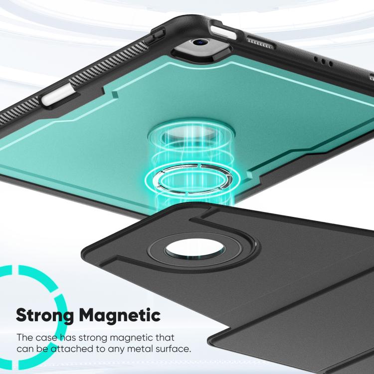 For iPad Air 13 2026 / 2025 / 2024 Honeycomb Magnetic Rotation Holder Leather Smart Tablet Case