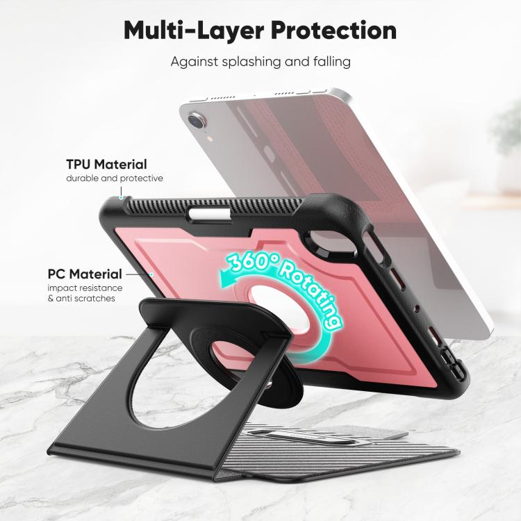 For iPad mini 2024 / mini 6 Honeycomb Magnetic Rotation Holder Leather Smart Tablet Case