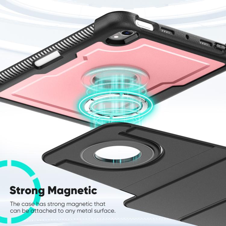 For iPad mini 2024 / mini 6 Honeycomb Magnetic Rotation Holder Leather Smart Tablet Case