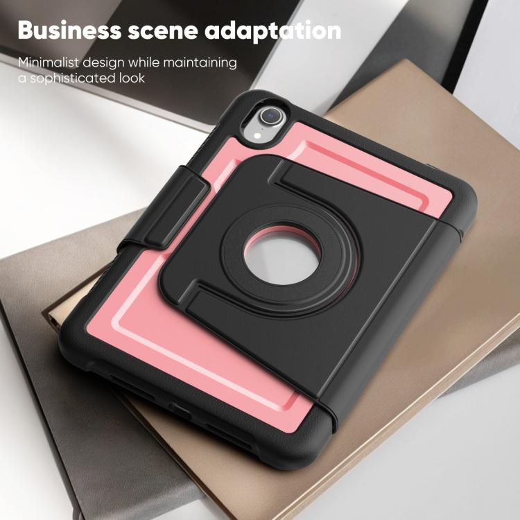For iPad mini 2024 / mini 6 Honeycomb Magnetic Rotation Holder Leather Smart Tablet Case