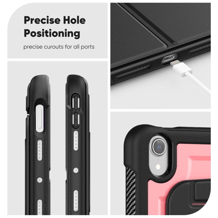 For iPad mini 2024 / mini 6 Honeycomb Magnetic Rotation Holder Leather Smart Tablet Case