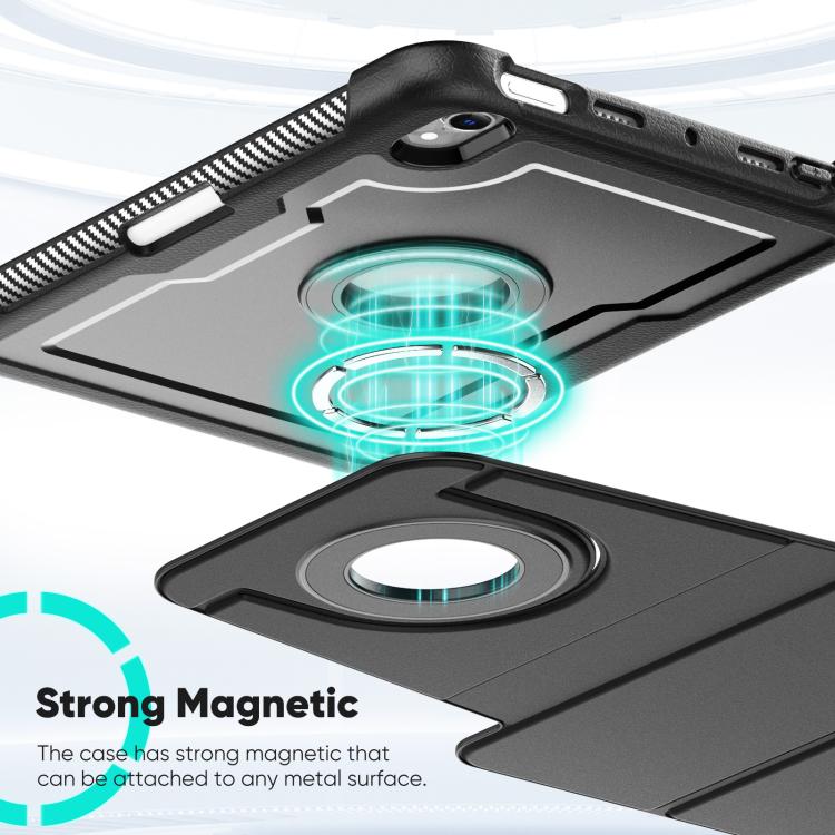 For iPad mini 2024 / mini 6 Honeycomb Magnetic Rotation Holder Leather Smart Tablet Case