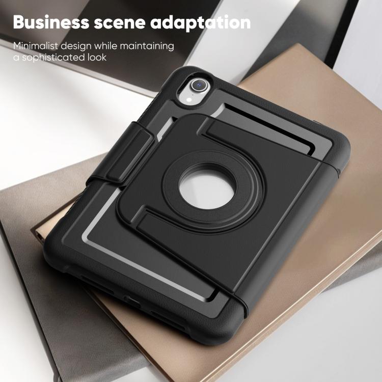 For iPad mini 2024 / mini 6 Honeycomb Magnetic Rotation Holder Leather Smart Tablet Case
