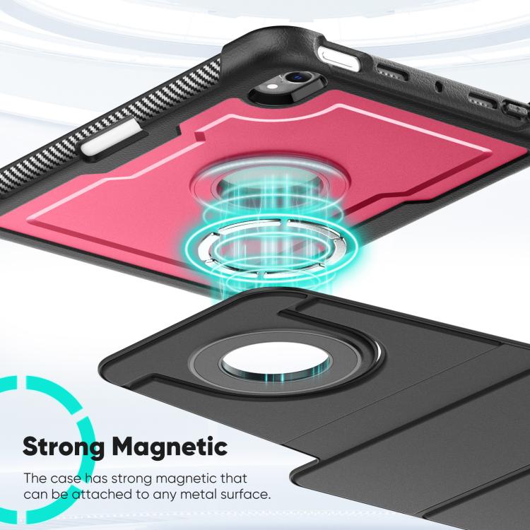 For iPad mini 2024 / mini 6 Honeycomb Magnetic Rotation Holder Leather Smart Tablet Case