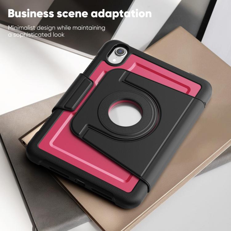 For iPad mini 2024 / mini 6 Honeycomb Magnetic Rotation Holder Leather Smart Tablet Case