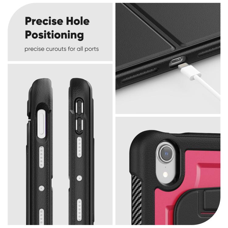 For iPad mini 2024 / mini 6 Honeycomb Magnetic Rotation Holder Leather Smart Tablet Case