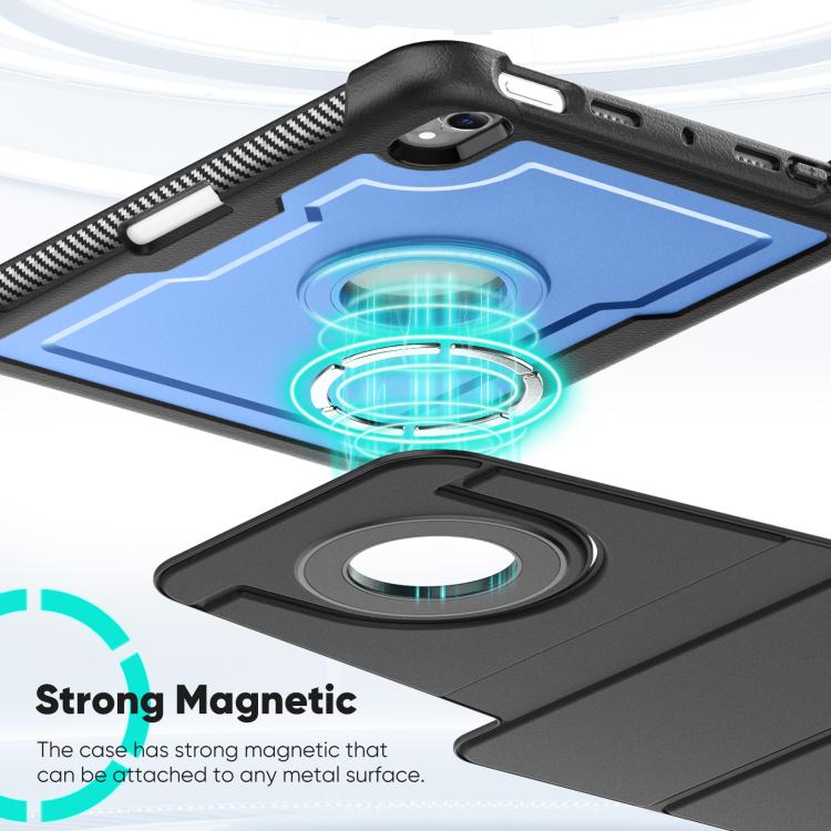 For iPad mini 2024 / mini 6 Honeycomb Magnetic Rotation Holder Leather Smart Tablet Case