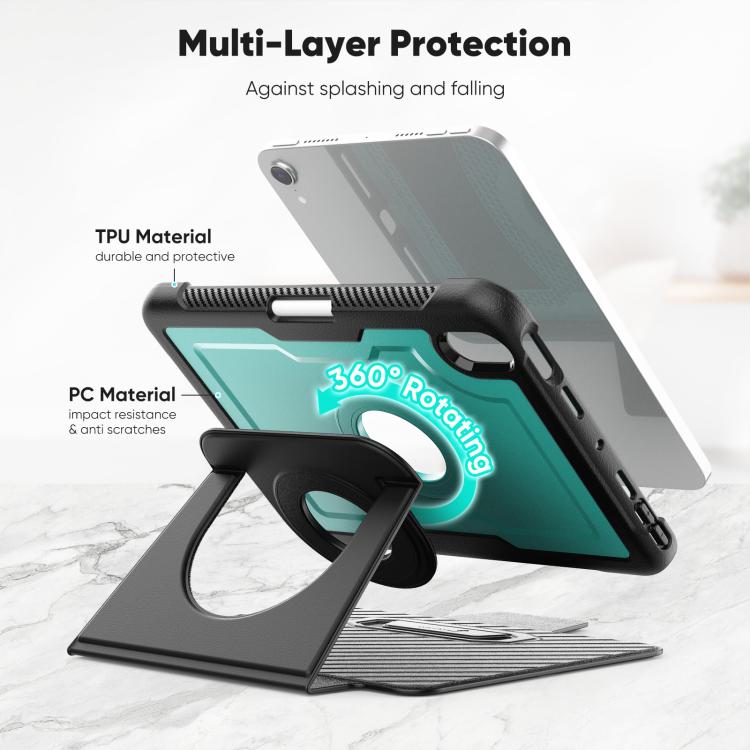 For iPad mini 2024 / mini 6 Honeycomb Magnetic Rotation Holder Leather Smart Tablet Case
