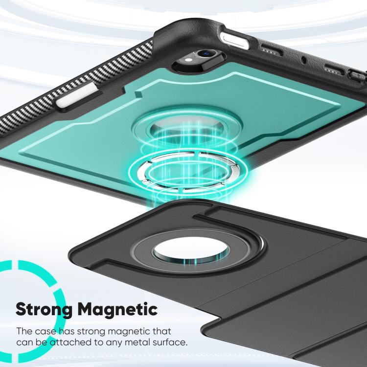 For iPad mini 2024 / mini 6 Honeycomb Magnetic Rotation Holder Leather Smart Tablet Case