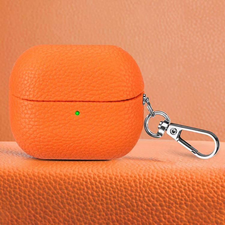 For Samsung Galaxy Buds 3 / 3 Pro Litchi Texture PU Earphones Case with Hook