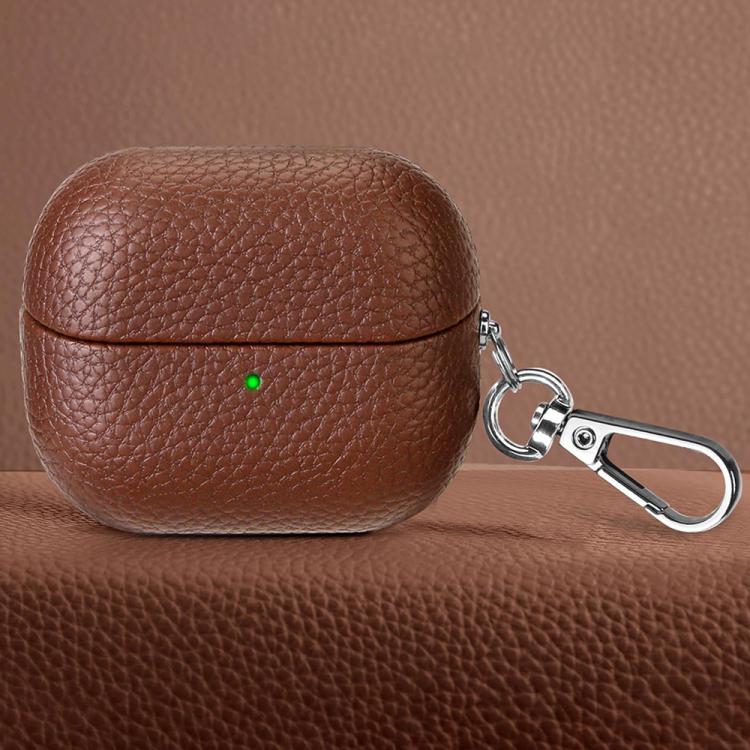For Samsung Galaxy Buds 3 / 3 Pro Litchi Texture PU Earphones Case with Hook