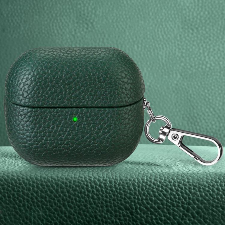 For Samsung Galaxy Buds 3 / 3 Pro Litchi Texture PU Earphones Case with Hook