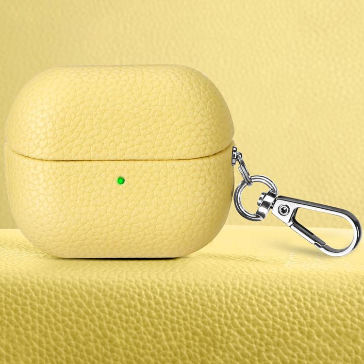 For Samsung Galaxy Buds 3 / 3 Pro Litchi Texture PU Earphones Case with Hook