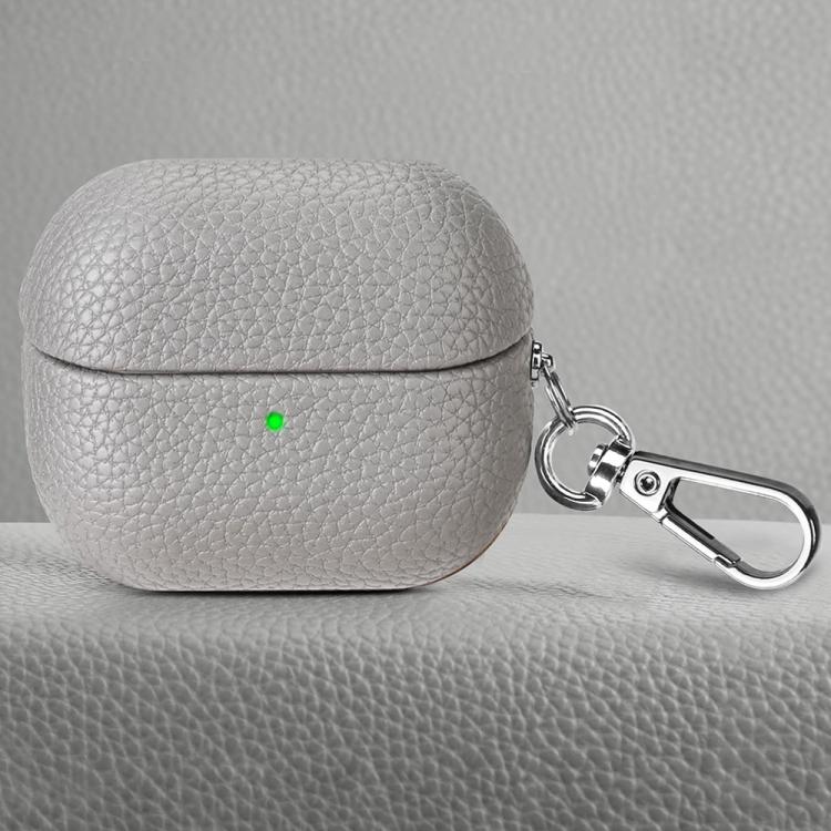 For Samsung Galaxy Buds 3 / 3 Pro Litchi Texture PU Earphones Case with Hook