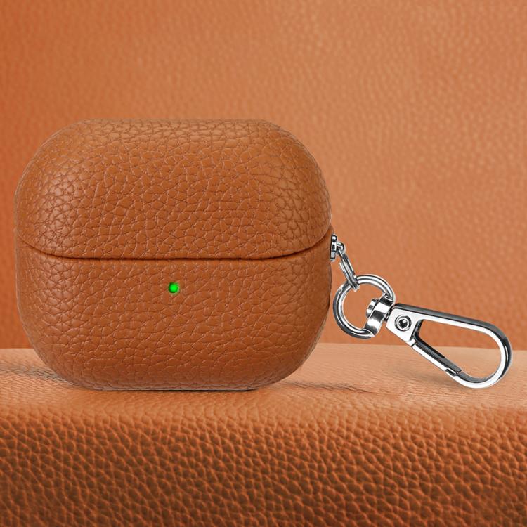 For Samsung Galaxy Buds 3 / 3 Pro Litchi Texture PU Earphones Case with Hook