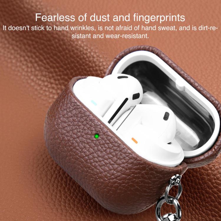 For Samsung Galaxy Buds 3 / 3 Pro Litchi Texture PU Earphones Case with Hook